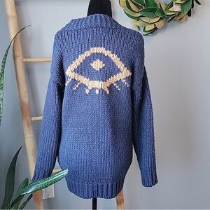 🧿 JACKSON ROWE - I SEE YOU NAVY CARDIGAN MEDIUM
